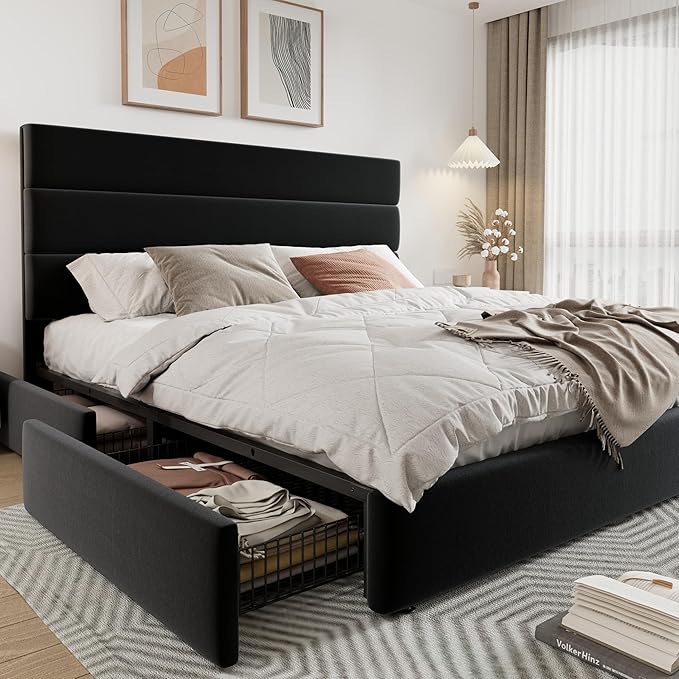 Allewie Modern King Size Platform Bed Frame by Allewie
