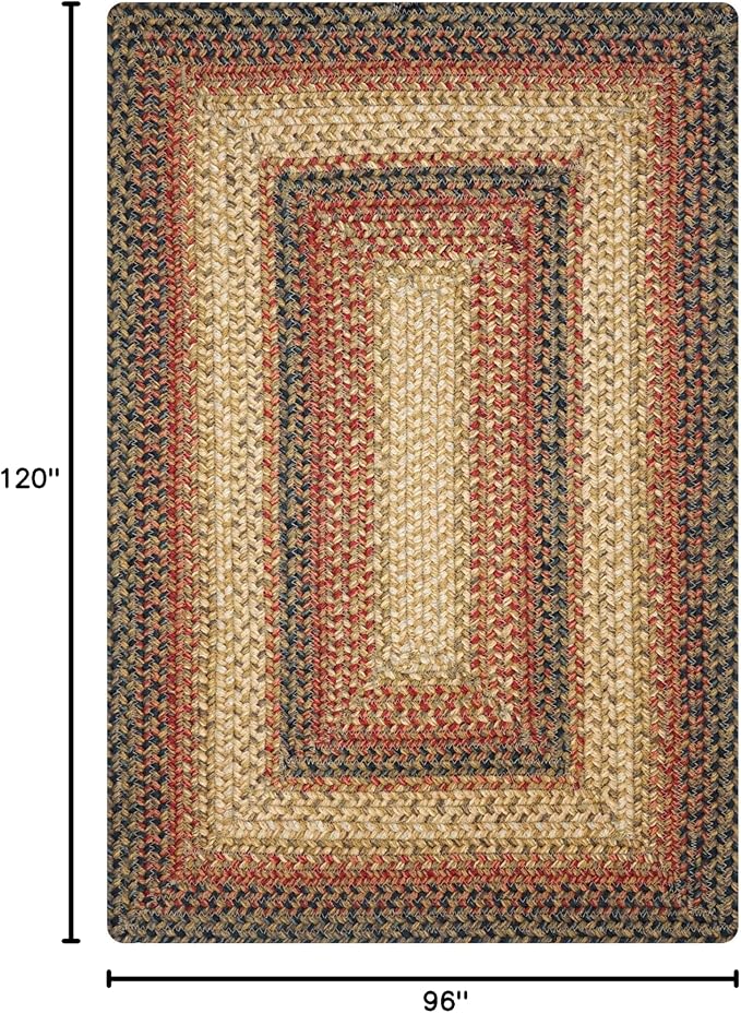 Homespice Russet Multi Color Jute Braided Area Rugs, 8x10' Rectangle - Image 2