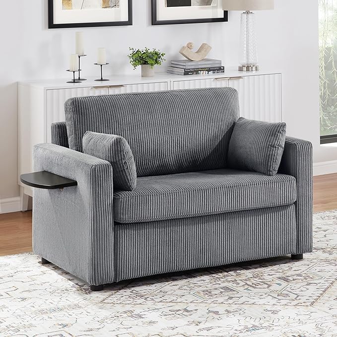 Twin Size Sofa Bed 47.2" Sleeper Sofa Loveseat Sofa - Image 4