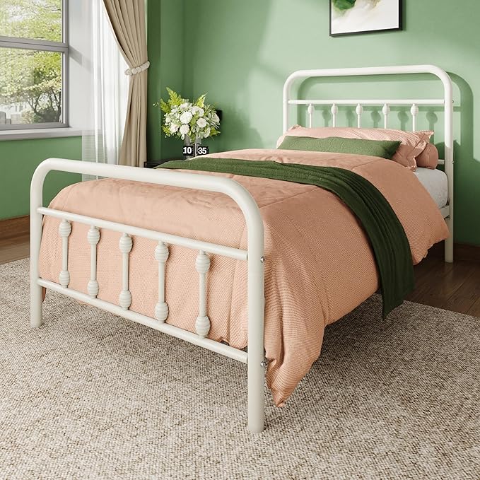 Allewie 14 Inches Twin Size Metal Platform Bed Frame - Image 3