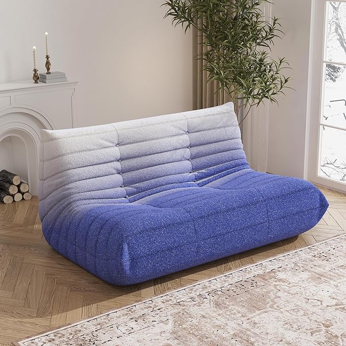 Bean Bag Chair, Loveseat Fireside Chair Bean Bag Sofa Large Bean Bag Chair - Image 3