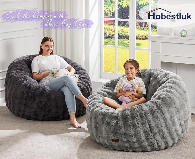 Hobestluk Bean Bag Chair Oversized Bean Bag Chair - Image 7
