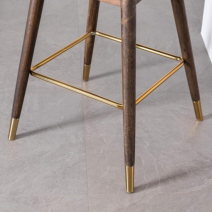 Roundhill Furniture Leland Fabric Upholstered Counter Height Wingback Stools - Image 15