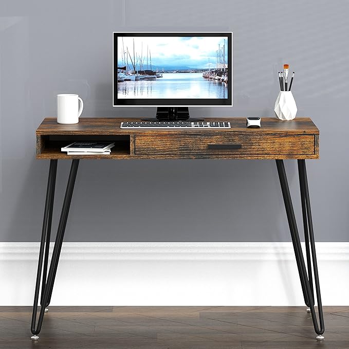 SHW Home Office Computer Hairpin Leg Desk - Image 2