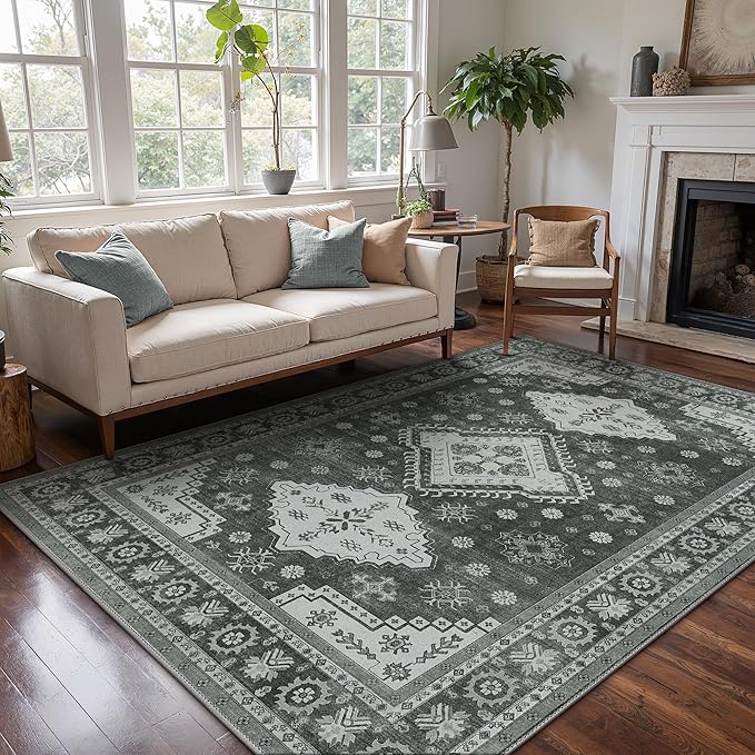 GENIMO Washable Rug 8X10 Area Rugs by GENIMO