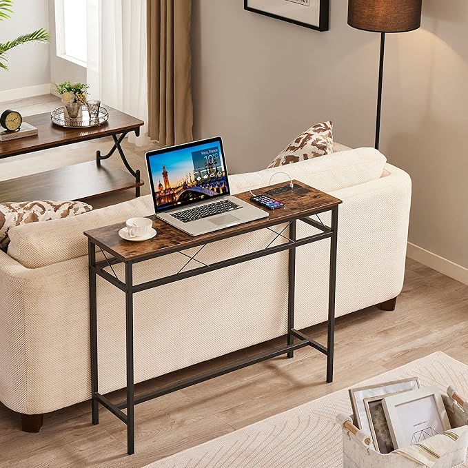 VECELO 39.4In Narrow Sofa/Console Table - Image 2