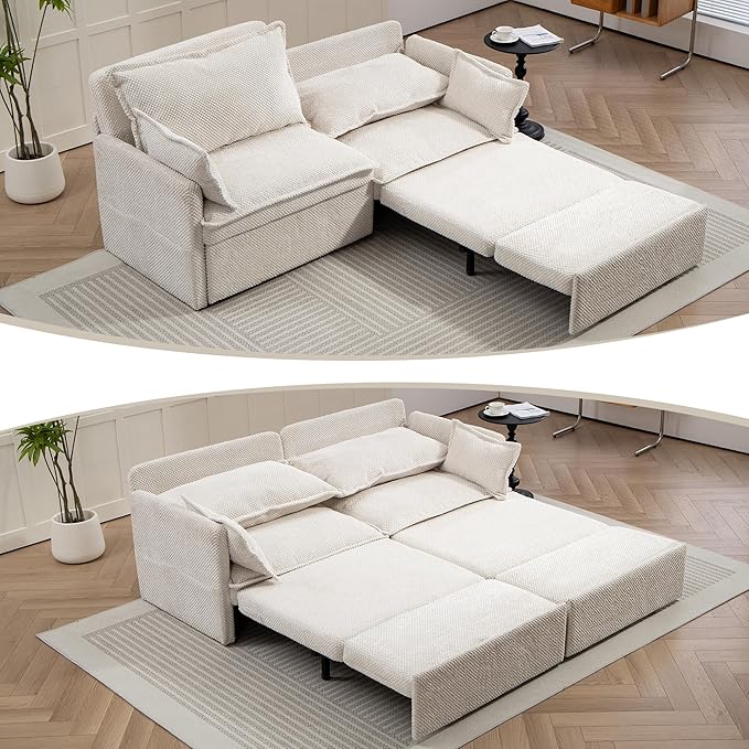 Furnimart 73.6" King Size Pull Out Sofa Bed, 3 in 1 Convertible Sleeper Bed - Image 7
