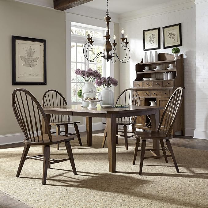 LIBERTY FURNITURE INDUSTRIES, INC. Hearthstone Ridge 5 Piece Rectangular Table by LibertyFurniture