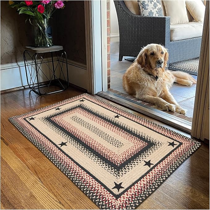 Homespice Gloucester Jute Braided Rug 20x30in Rect Black-Tan-Red Natural Jute - Image 9