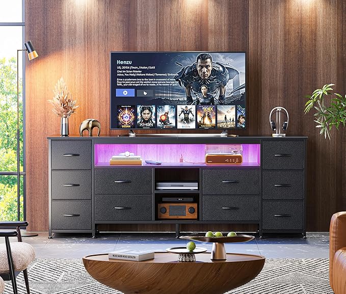 Huuger 63 Inch LED TV Stand Dresser - Image 2