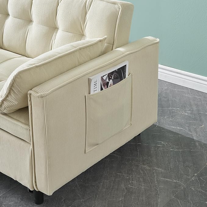 Ball & Cast Convertible Sofa Bed, Pull Out Loveseat Sleeper Sofa, Convertible - Image 6