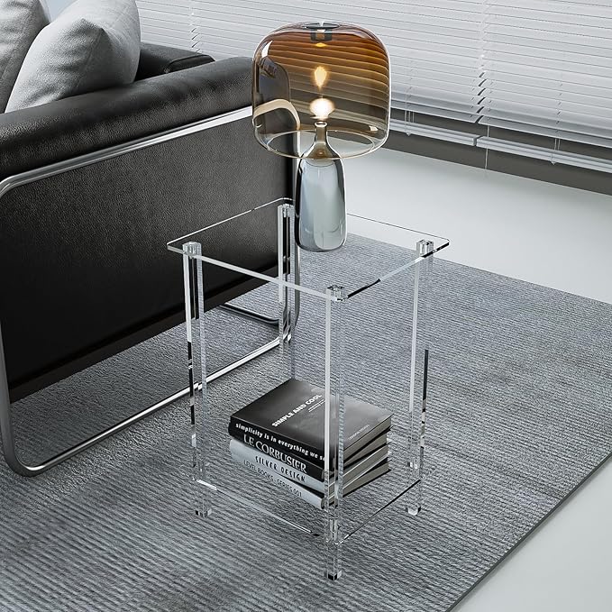 Eglaf Acrylic Small Side Table - Image 2
