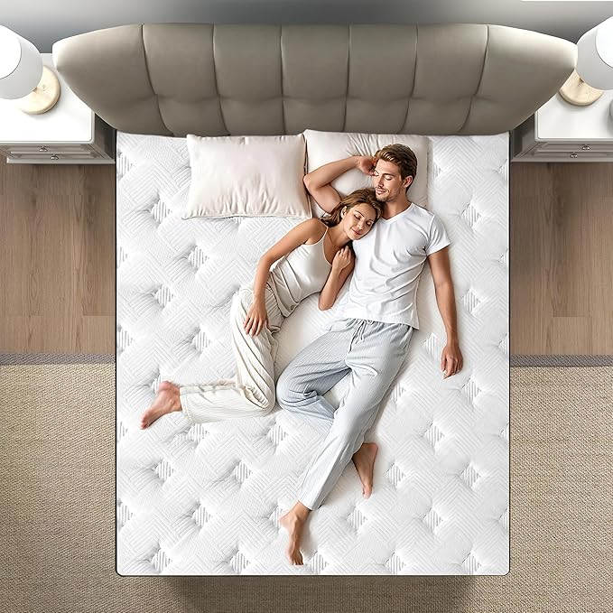 King Size Mattress, 12 Inch 5-Zone Pocket Spring Hybrid Mattress - Image 7