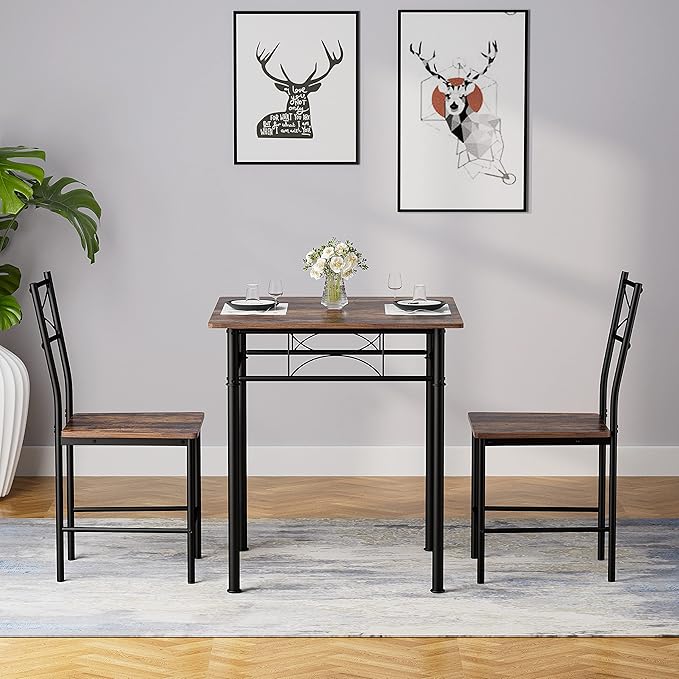 JOIN IRON 3-Piece Kitchen Dining Room Table Set - Image 2