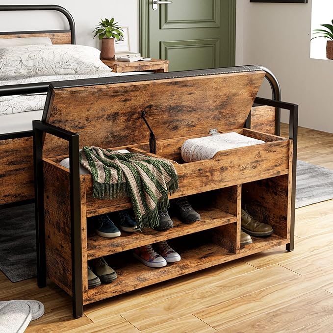 IRONCK Shoe Storage Bench, Entryway Bench - Image 6