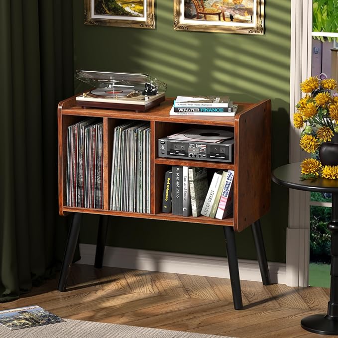 Record Player Table, Mid-Century Record Player Stand by Unknown