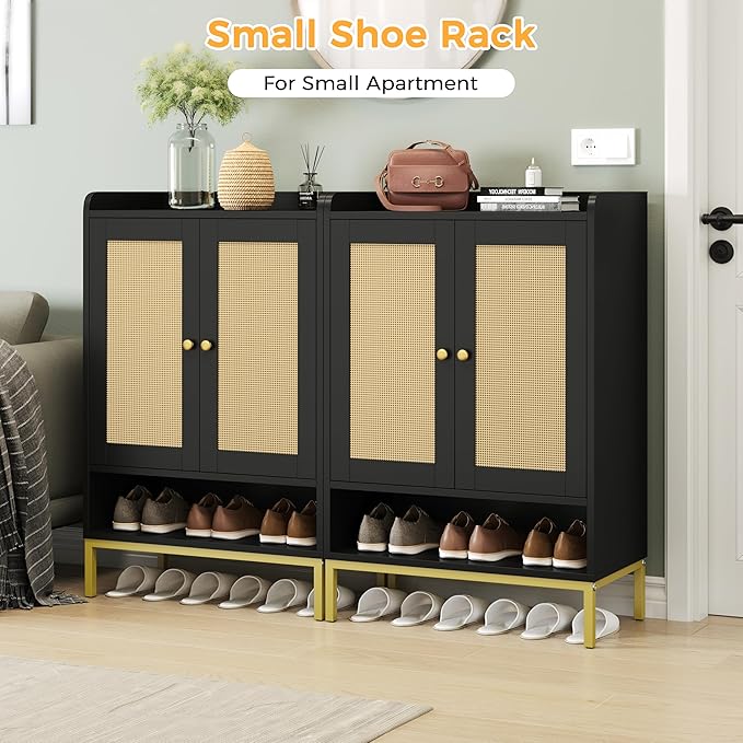 Rattan Shoe Cabinet Storage for Entryway, Shoe Cabinet - Image 4