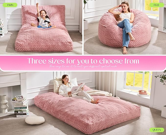 Hobestluk Bean Bag Chair Convertible Beanbag Chairs - Image 4