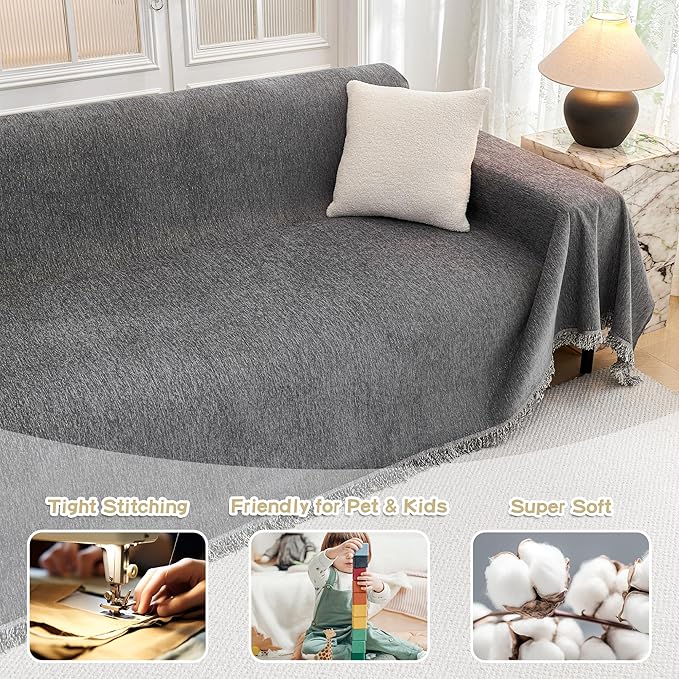 MYSKY HOME Couch Cover for Dogs, Washable Couch Covers, Non Slip Couch Sofa - Image 2