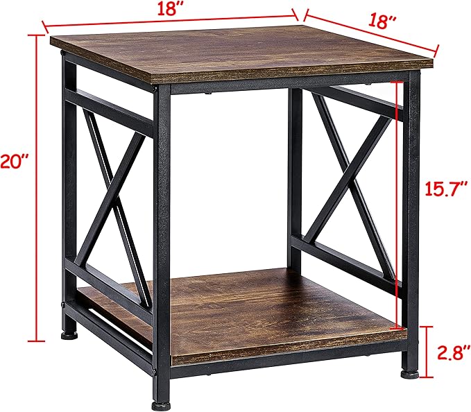 Industrial End Table Side Table - Image 3