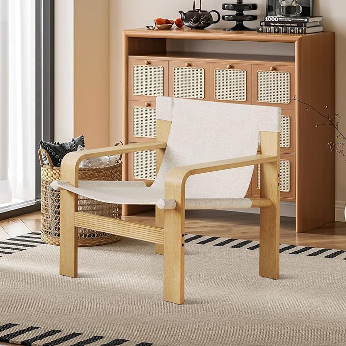 Ball & Cast Accent Chair Wide Armrest Mid-Century Lounge Living Room Chairs by BallCast