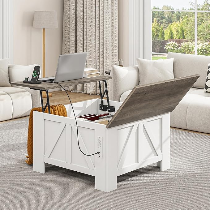 YITAHOME Farmhouse Lift Top Coffee Table - Image 4
