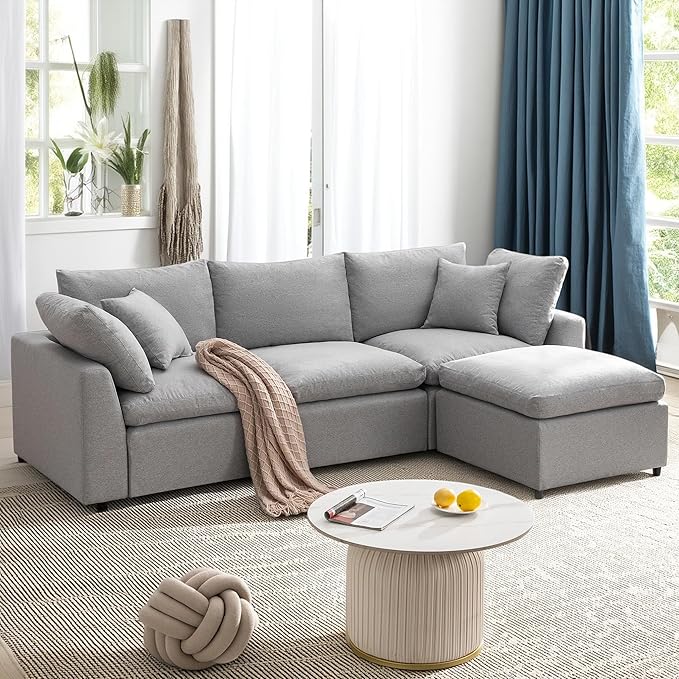 104.3 Inch L-Shaped Modular Sectional Sofa by Unknown