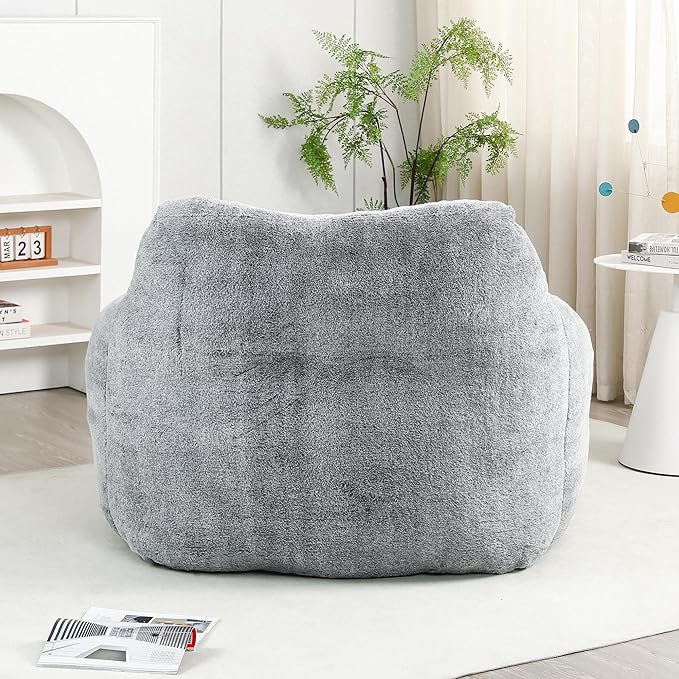 Furniliving Bean Bag Chair, Giant Bean Bag Chair Stuffed Floor Sofa - Image 5