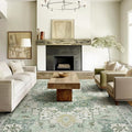 GENIMO 3x5 Area Rugs for Living Room, Machine Washable Non Slip Vintage Rugs by GENIMO