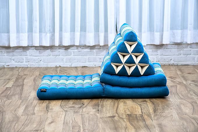 Leewadee 3-Fold Mat with Triangle Cushion – Comfortable TV Pillow, Foldable - Image 8