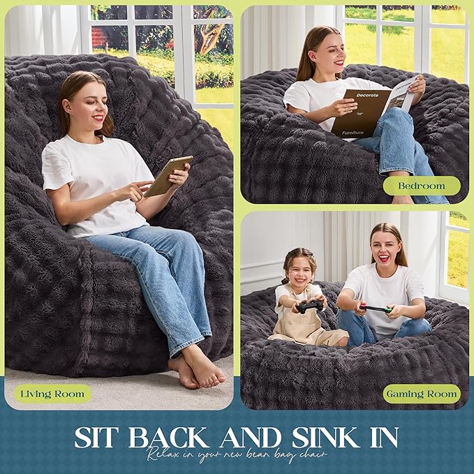 Hobestluk Bean Bag Chairs 5ft Beanbag Chair - Image 5