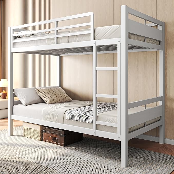 Feonase Metal Bunk Bed Twin Over Twin by FEONASE