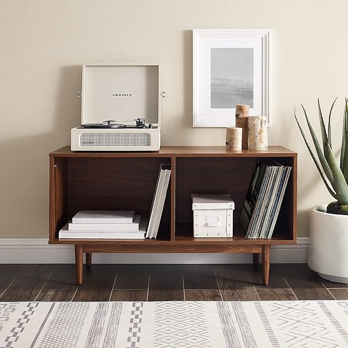 Crosley Furniture Liam Medium Vinyl Record Storage TV Stand and Entertainment - Image 8