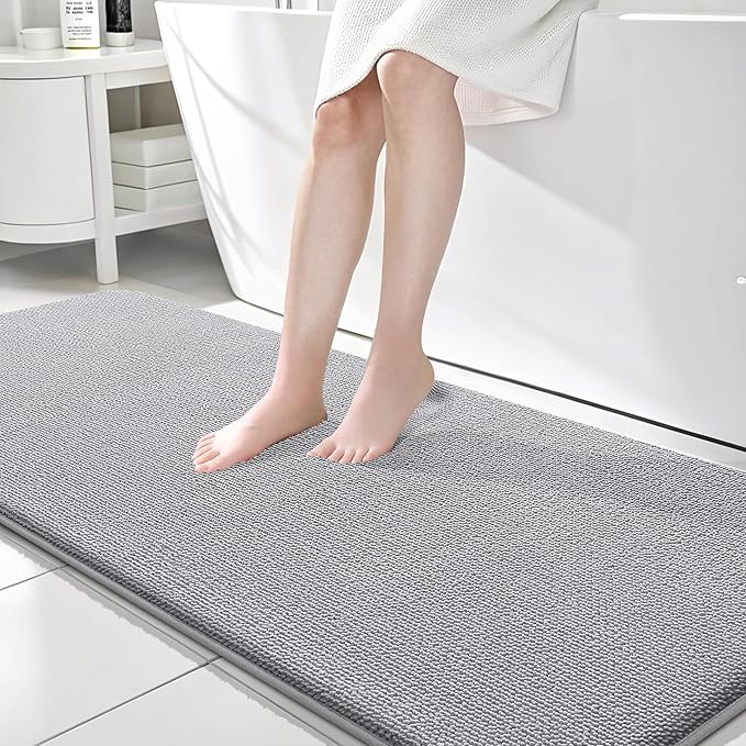 OLANLY Thick Memory Foam Bath Mat Rug 70x24, Extra Soft Absorbent Bathroom Rug by OLANLY