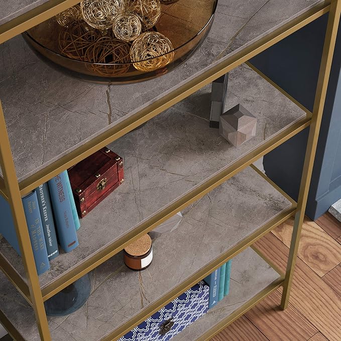 Sauder International Lux Open Shelving, Deco Stone Finish - Image 7