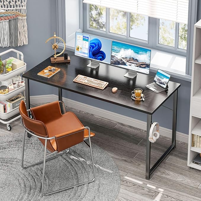 Coleshome 55 Inch Computer Desk, Modern Simple Style Desk - Image 2