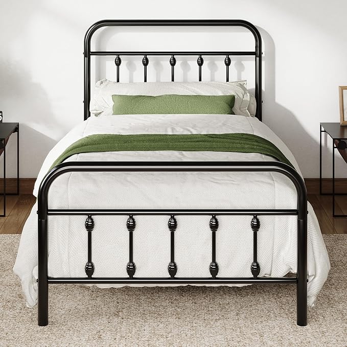 Allewie 14 Inches Twin Size Metal Platform Bed Frame by Allewie