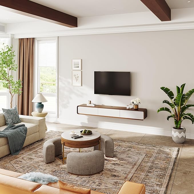 POVISON Fully Assembled Floating TV Stand - Image 6