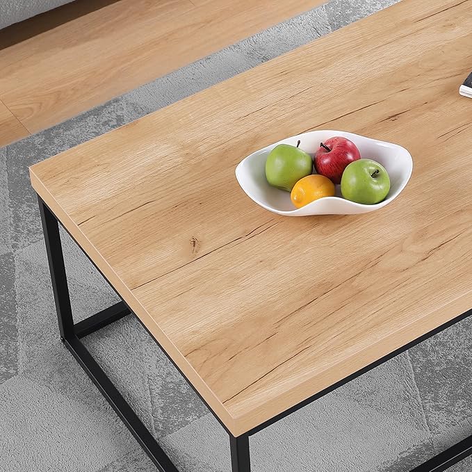 CENSI 47-Inch Natural Oak Accent Coffee Table/Center Table - Image 6