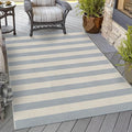 OJIA Washable Area Rugs 4'x6', Striped Outdoor Rug Cotton Woven Entryway Rugs by OJIA