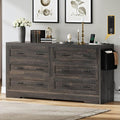 YITAHOME Rustic Oak Drawers TV Stand by YITAHOME