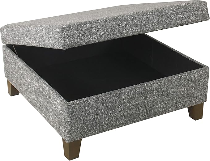 HomePop Home Decor | Luxury Square 32” Storage Ottoman - Image 5