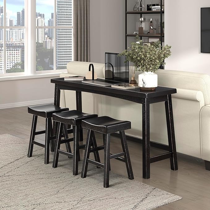 Lexicon Bar Table Set for 3, Small Kitchen Table Set Kitchen Island Table by Lexicon
