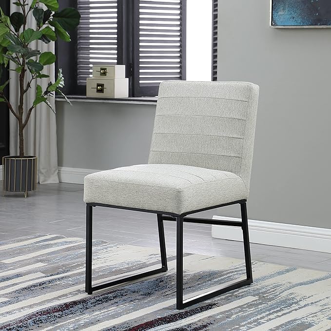 HomePop Channeled Metal Dining Chair - Image 2
