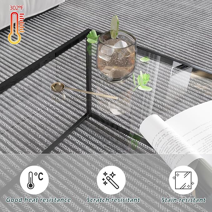 Glass Coffee Table Modern Center Table, Minimalist Coffee Table Sofa Side Tea - Image 3