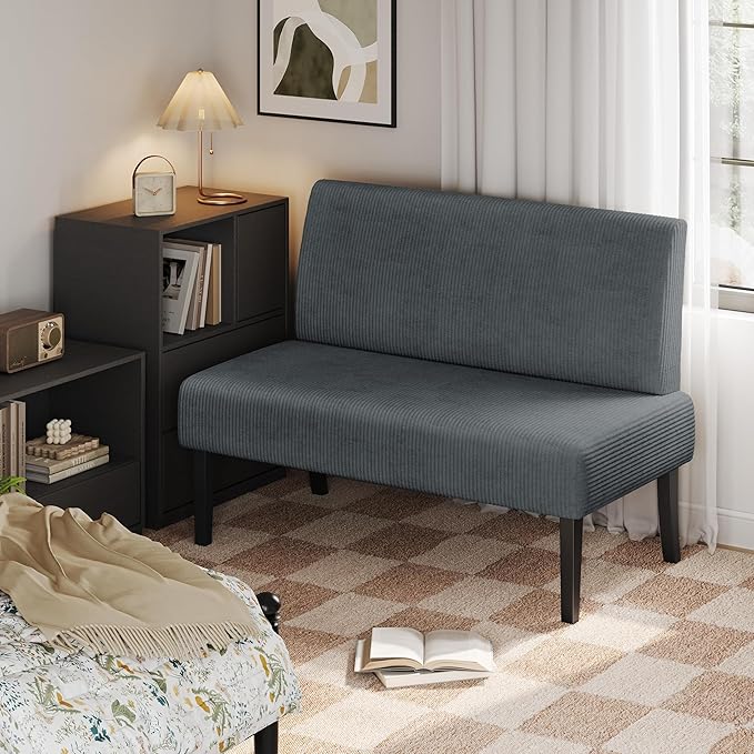 Yaheetech Small Mini Sofa Couch Armless Loveseat Futon - Image 4
