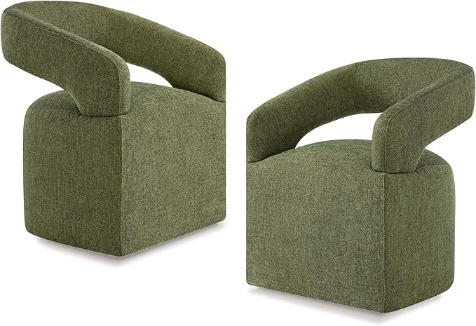 Upholstered Dining Chairs with Removable Casters Barrel Side Armchair with by Kislot