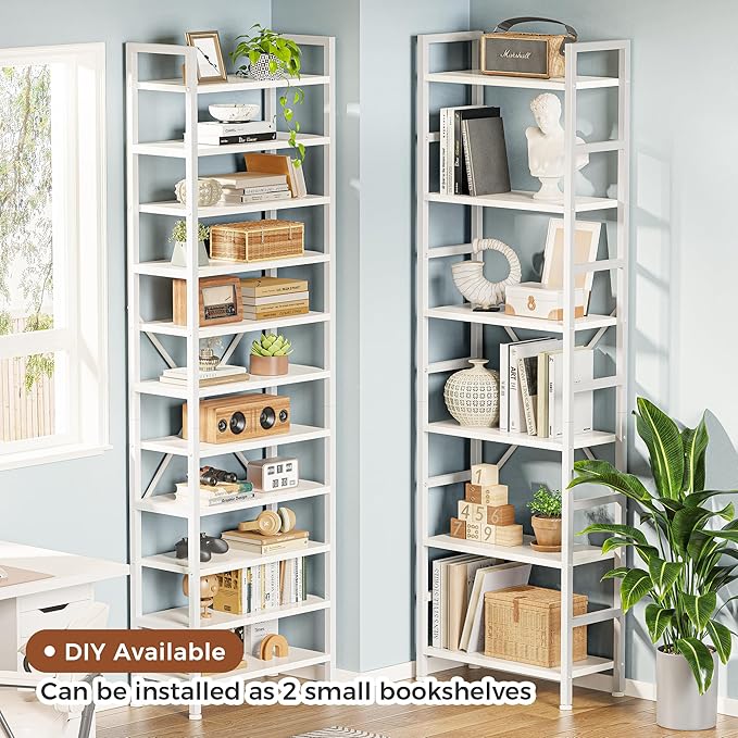 SUPERJARE Triple 6 Tier Bookshelf, Bookcase - Image 8