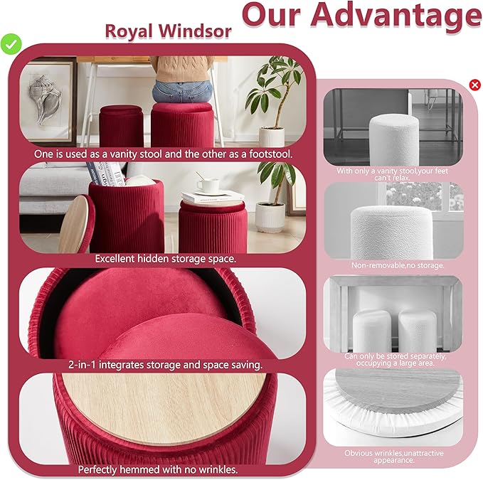 Royal Windsor Round Ottoman - Image 7