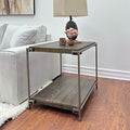 Roundhill Furniture Corbeta Living Room, End Tables, Aged Graphite by RoundhillFurniture